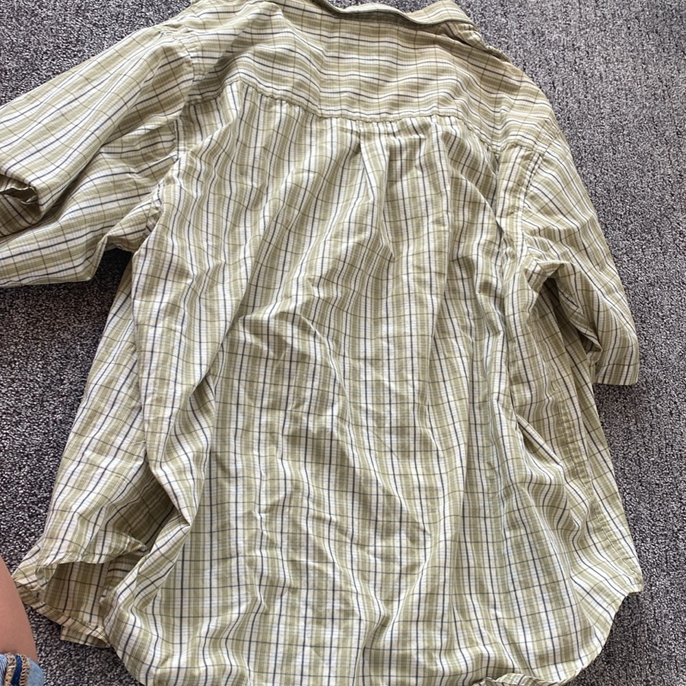Men's Green Plaid Shirt - Picture 3 of 3